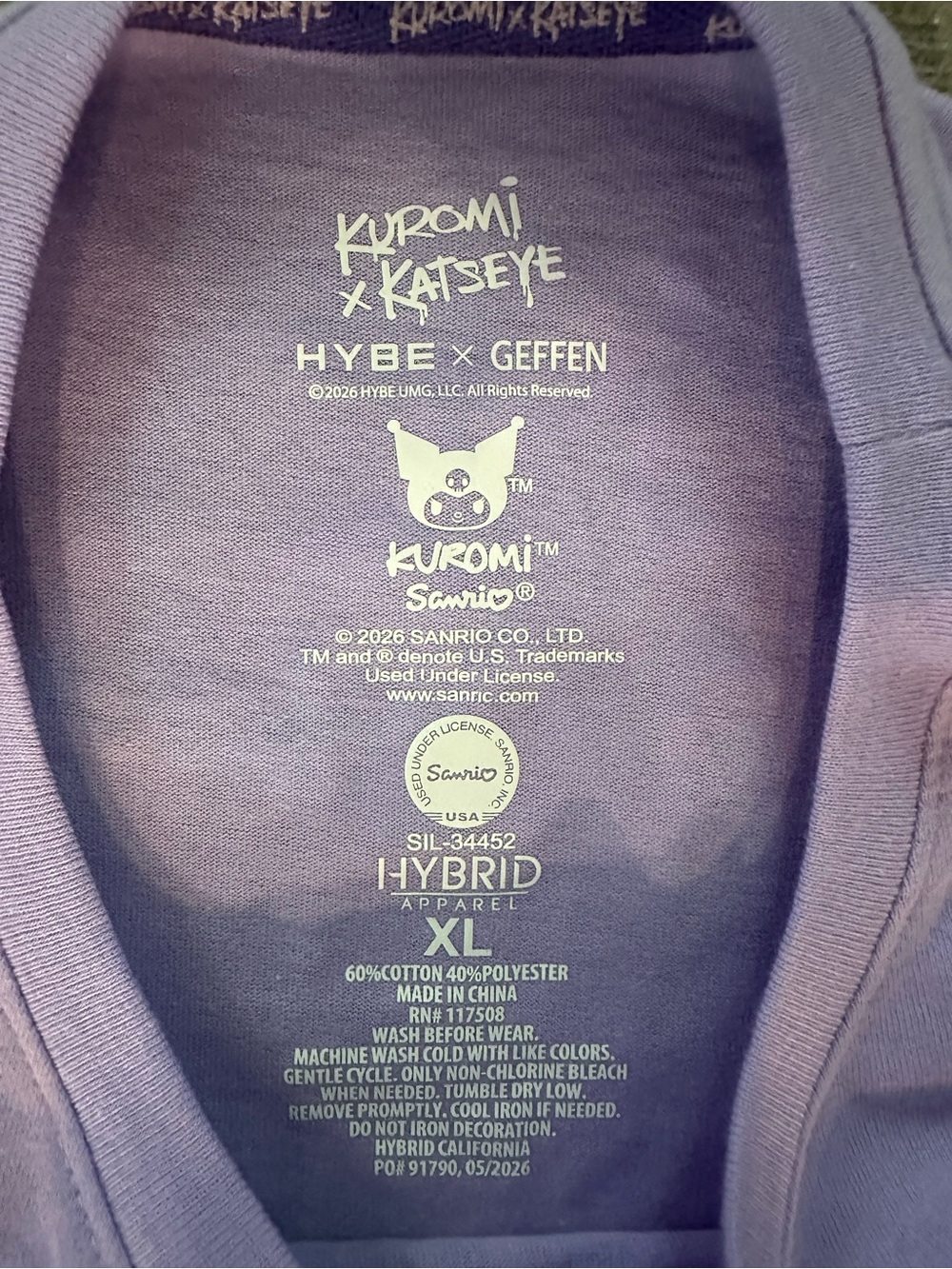 Katseye Kuromi collection purple short sleeve graphic tee - Picture 5 of 5